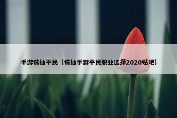 手游诛仙平民（诛仙手游平民职业选择2020贴吧）