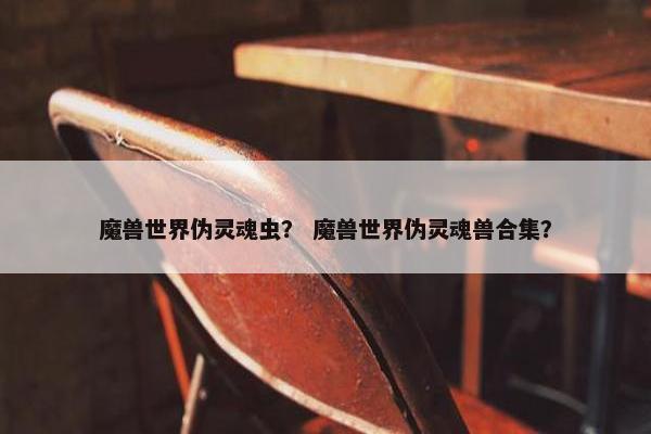 魔兽世界伪灵魂虫？ 魔兽世界伪灵魂兽合集？