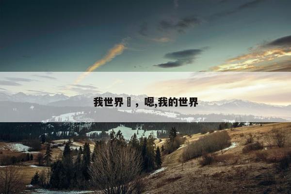 我世界別，嗯,我的世界