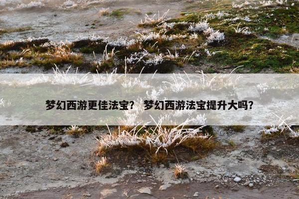 梦幻西游更佳法宝？ 梦幻西游法宝提升大吗？