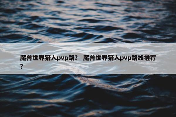魔兽世界猎人pvp路？ 魔兽世界猎人pvp路线推荐？