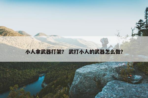 小人拿武器打架？ 武打小人的武器怎么做？