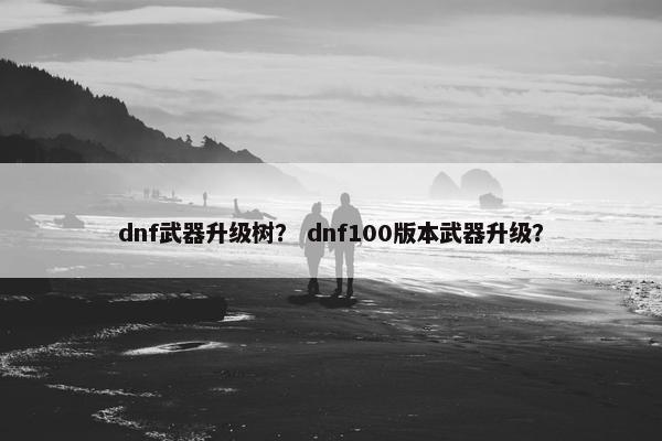 dnf武器升级树？ dnf100版本武器升级？