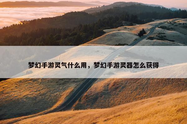 梦幻手游灵气什么用，梦幻手游灵器怎么获得