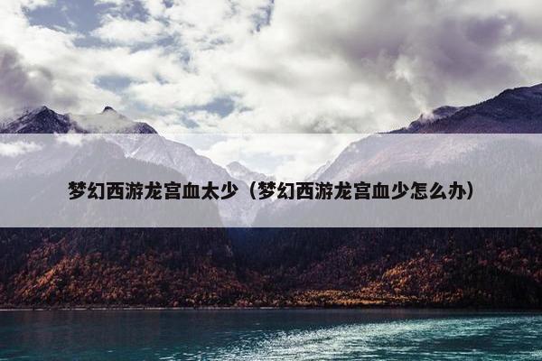 梦幻西游龙宫血太少（梦幻西游龙宫血少怎么办）