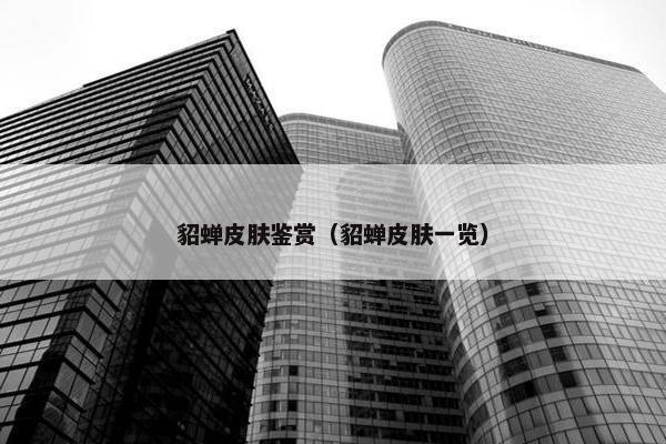 貂蝉皮肤鉴赏（貂蝉皮肤一览）