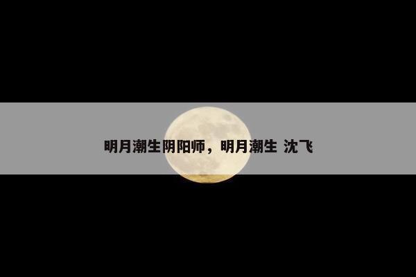 明月潮生阴阳师，明月潮生 沈飞