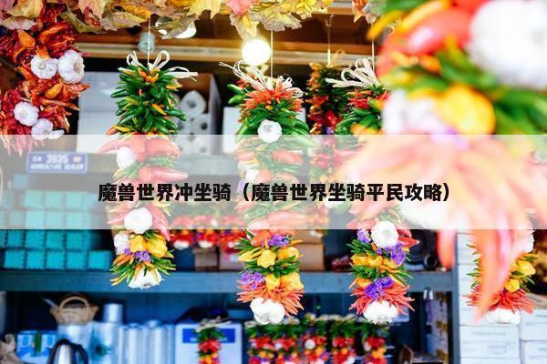 魔兽世界冲坐骑（魔兽世界坐骑平民攻略）