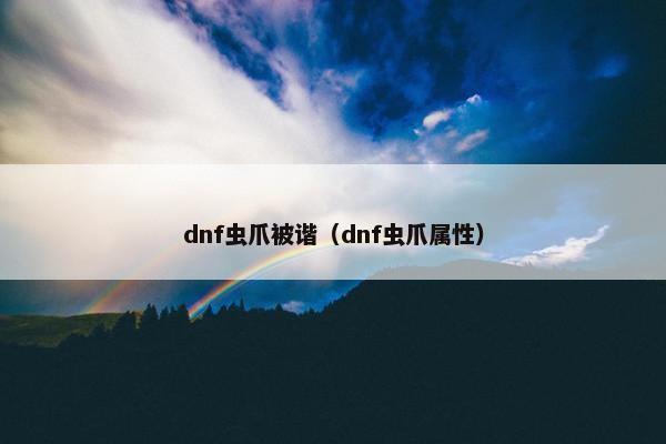 dnf虫爪被谐（dnf虫爪属性）