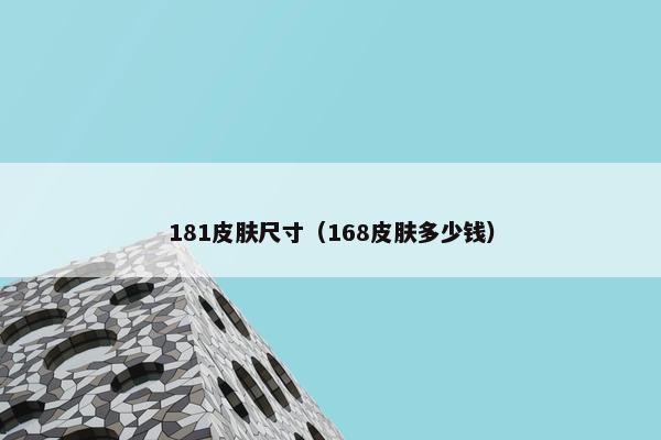 181皮肤尺寸（168皮肤多少钱）