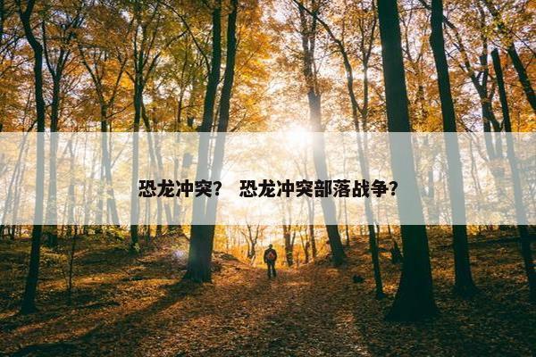恐龙冲突？ 恐龙冲突部落战争？