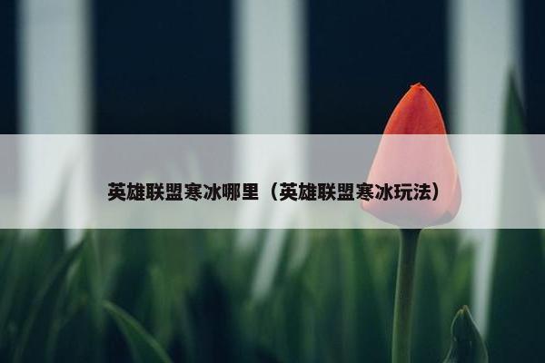 英雄联盟寒冰哪里（英雄联盟寒冰玩法）