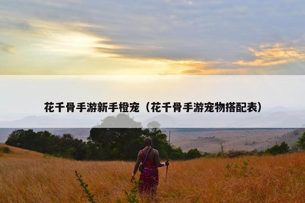 花千骨手游新手橙宠（花千骨手游宠物搭配表）