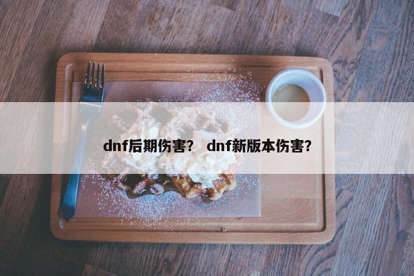 dnf后期伤害？ dnf新版本伤害？